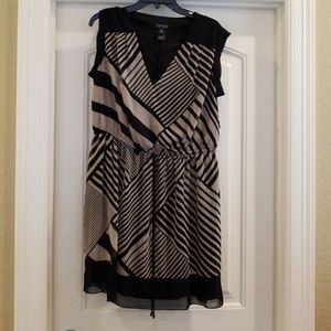 Super Cute Black and Beige Dress